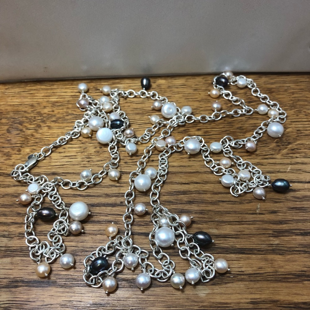 Silver Pearl Necklace